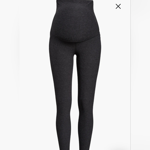 Zella High Waisted Dark Gray Maternity Leggings- Super Soft - Picture 7 of 13